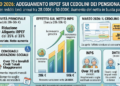 Pensioni INPS, a marzo 2026 effetti del nuovo Irpef per i redditi fino a 50mila euro