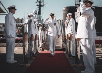 men standing while salute