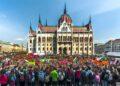 Manifestazione per la pace a Budapest contro l’escalation del conflitto in Ucraina