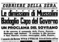 25 luglio 1943: La stabilità dello Stato venne garantita dalle Istituzioni militari