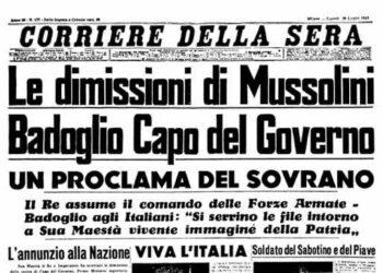 25 luglio 1943: La stabilità dello Stato venne garantita dalle Istituzioni militari