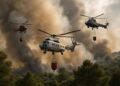 Interventi aerei contro le fiamme in Sardegna
