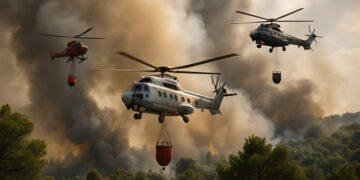 Interventi aerei contro le fiamme in Sardegna