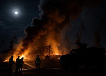 Odessa colpita nella notte: incendi e danni alle infrastrutture