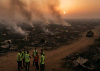 Raid israeliani su Gaza: incendiata area umanitaria