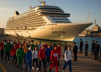 Aroya a Taranto, crociera ospita atleti Giochi Mediterraneo