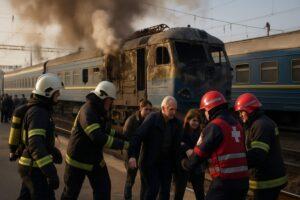 Drone russo colpisce treno passeggeri a Odessa: due vittime