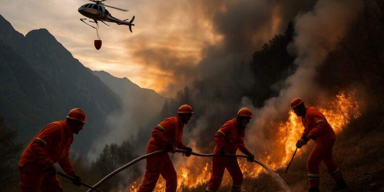 Emergenza incendi in Ossola: fiamme minacciano Pallanzeno