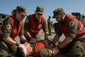 Esercitazione militare a Caldaro: simulazioni di guerra con la Croce Rossa