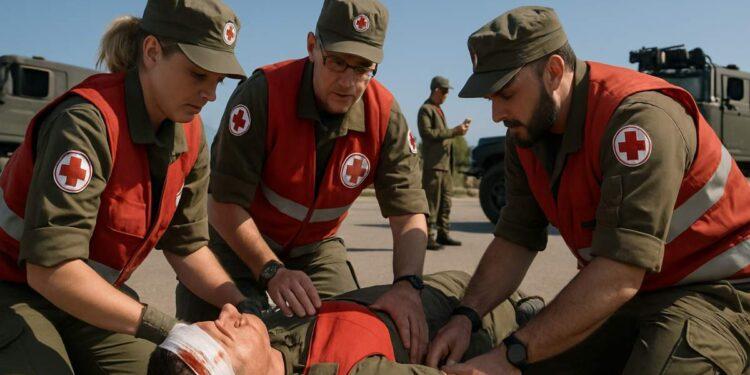Esercitazione militare a Caldaro: simulazioni di guerra con la Croce Rossa