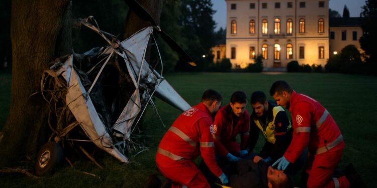 Incidente aereo a Pasiano: ultraleggero contro un albero, grave un passeggero
