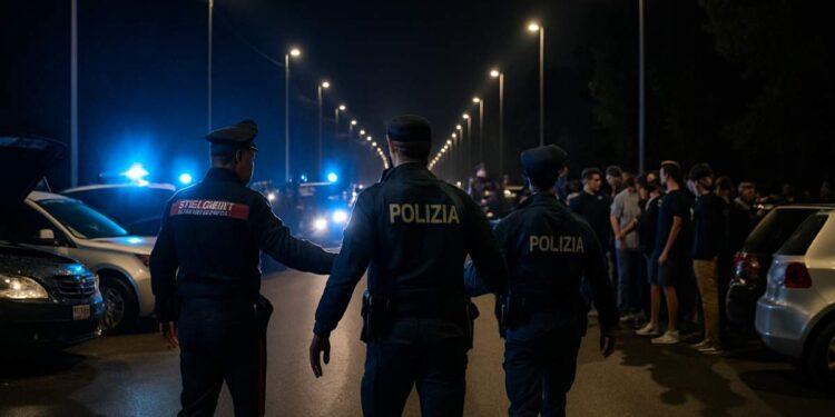 Intervento della polizia ferma corse clandestine sulla Postumia