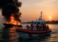 Jesolo, yacht in fiamme: evacuate 10 persone, affondamento al largo