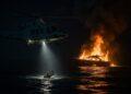 Marsala, incendio distrugge barca: naufrago salvato dalla Guardia di finanza