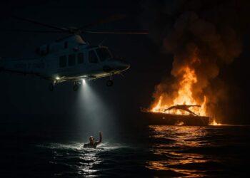 Marsala, incendio distrugge barca: naufrago salvato dalla Guardia di finanza