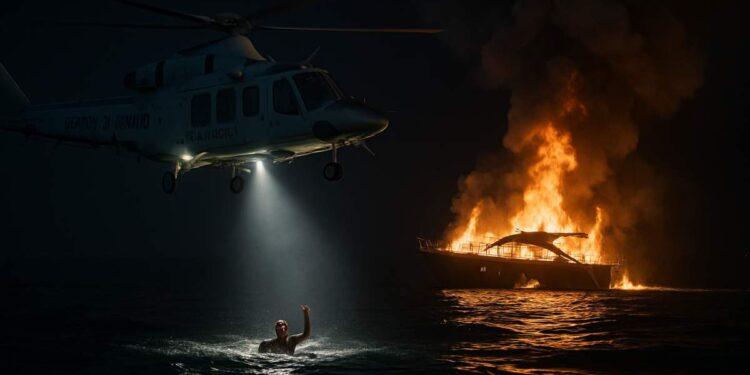 Marsala, incendio distrugge barca: naufrago salvato dalla Guardia di finanza
