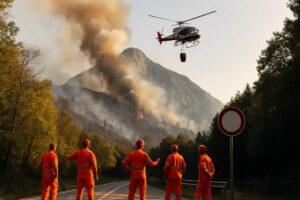 Monte Amariana, evacuazioni e chiusure per l'incendio in Carnia