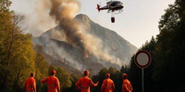 Monte Amariana, evacuazioni e chiusure per l'incendio in Carnia