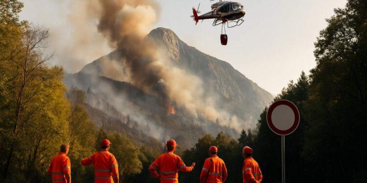 Monte Amariana, evacuazioni e chiusure per l'incendio in Carnia