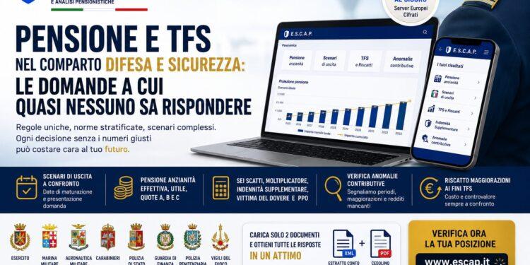 Pensione e TFS nel comparto Difesa e Sicurezza