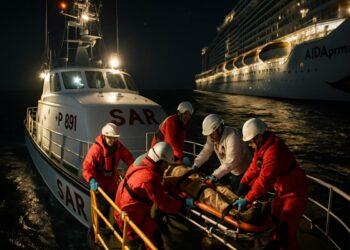 AIDAcosma, evacuazione d'urgenza per passeggera colpita da malore