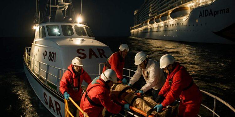 AIDAcosma, evacuazione d'urgenza per passeggera colpita da malore