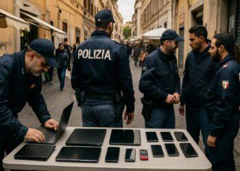 Esquilino, scoperto covo di refurtiva informatica: sei arresti