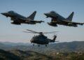 Eurofighter in azione, elicottero scortato tra Prato e Firenze
