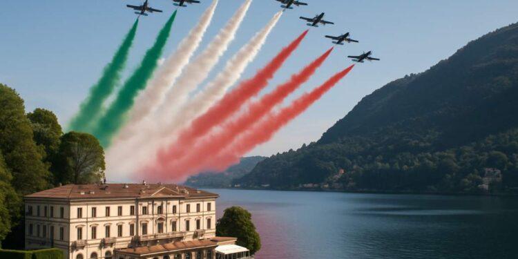 Frecce Tricolori, chiusura spettacolare del Forum Ambrosetti a Cernobbio