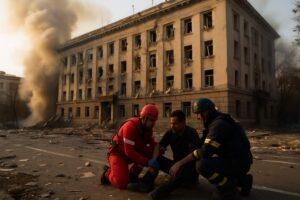 Kyiv, attacco russo colpisce SBU: feriti e danni diffusi
