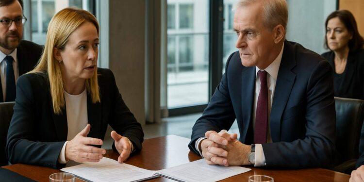 Meloni a Oslo, focus su difesa ed energia con Støre