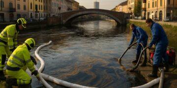 Naviglio Grande, sversamento di gasolio: indagini su smaltimento illecito