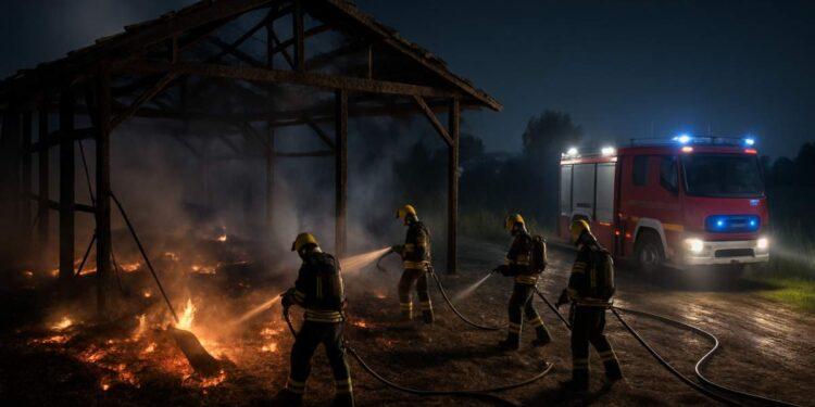 Rossano Veneto, fienile in fiamme: indagini in corso