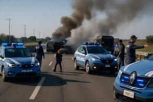A14, assalto a portavalori: traffico bloccato e indagini in corso