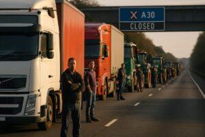A30 chiusa, proteste autotrasportatori bloccano il Sud