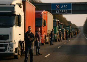 A30 chiusa, proteste autotrasportatori bloccano il Sud