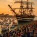 Amerigo Vespucci a Ravenna: visite sold out e saluto con 150 barche