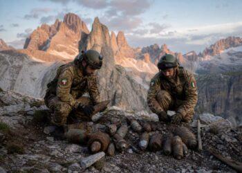 Dolomiti, recuperate 250 munizioni della Grande Guerra