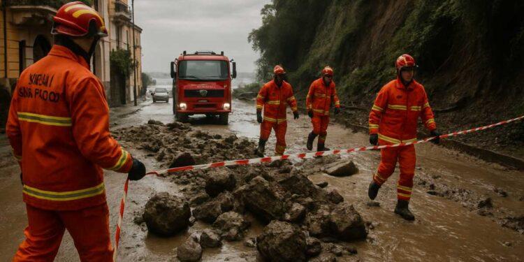 Napoli, frana e allagamenti: maltempo colpisce la Campania