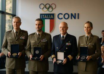 Roma, onorificenze CONI: premiati i vertici delle Forze armate