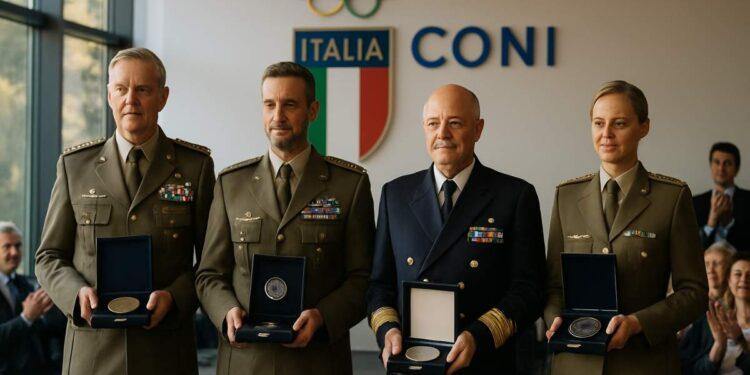 Roma, onorificenze CONI: premiati i vertici delle Forze armate
